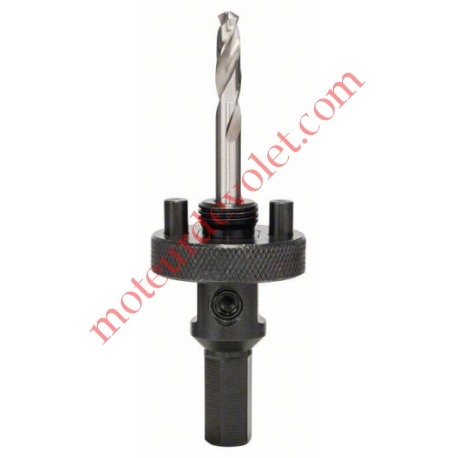 Porte-Outil à Queue 6 Pans de 11 mm & Foret de Centrage Hss-G pour Scie-Trépan ø 32 à 152 mm à Filetage Standard