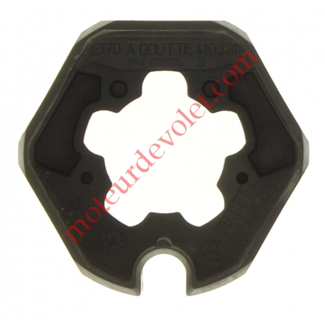 Roue pour Moteur LT 50 dans Tube Rond ø 70 à Goutte ø xx mm