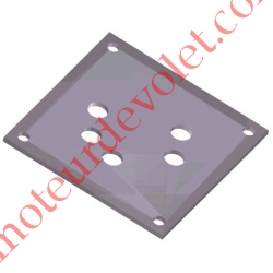 Plaque de 100x100 mm pour Fixation des Support Moteur et Berceau Porte Roulement Gaviota à entre-axes 85x85 mm