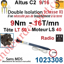 Moteur Altus C2 9/16 Rts Avec Tête LT 50 sans Mds Double Isolation Classe II