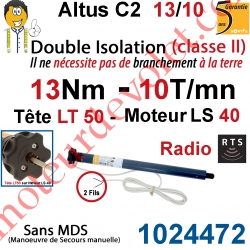 Moteur Altus C2 13/8 Rts Avec Tête LT 50 sans Mds Double Isolation Classe II