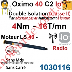 Moteur Oximo 40 io 4/16 C2 Sans Carré LS 40 sans Mds Double Isolation Classe II