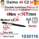 Moteur Oximo 40 io 4/16 C2 Sans Carré LS 40 sans Mds Double Isolation Classe II
