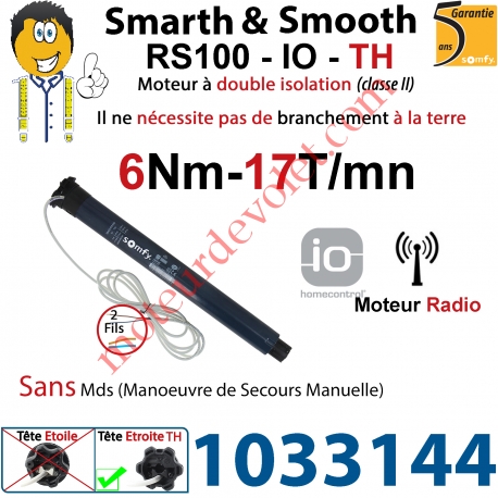 Moteur RS100 TH 6/17 io (Tête Etroite) Smart&Smooth LT 50 sans Mds