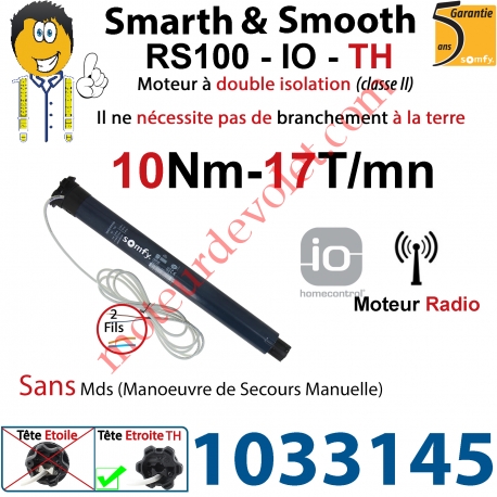 Moteur RS100 TH 10/17 io (Tête Etroite) Smart&Smooth LT 50 sans Mds