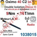 Moteur Oximo 40 io 9/16 C2 Sans Carré LS 40 sans Mds Double Isolation Classe II