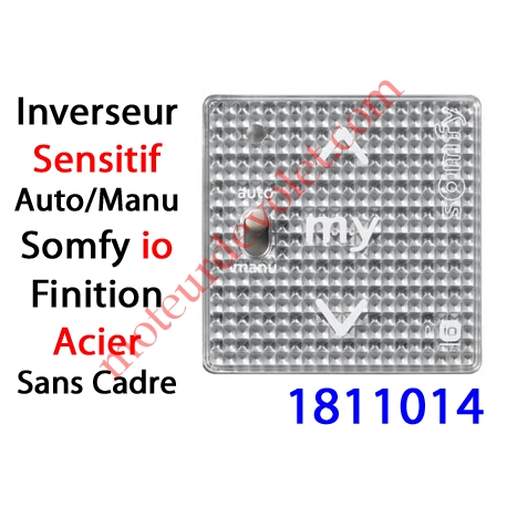 Emetteur Mural Smoove Sensitif 1 io Auto/Manuel Acier Sans Cadre