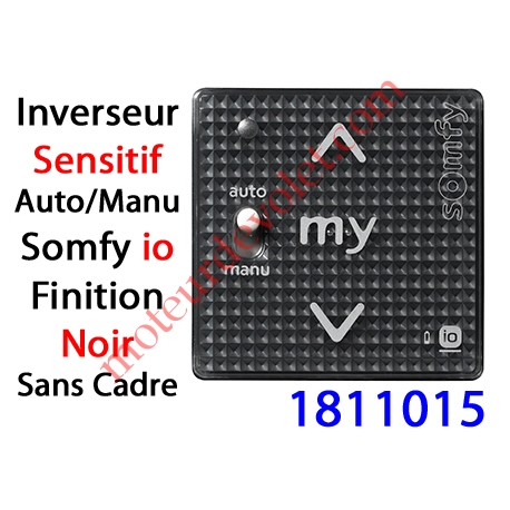 Emetteur Mural Smoove Sensitif 1 io Auto/Manuel Noir Sans Cadre