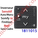 Emetteur Mural Smoove Sensitif 1 io Auto/Manuel Noir Sans Cadre