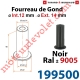 Fourreau de Gond ø 12mm - ø 14 mm en Matériau Composite Noir ± Ral 9005