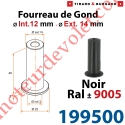 Fourreau de Gond ø 12mm - ø 14 mm en Matériau Composite Noir ± Ral 9005