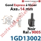 Gond Express à Visser en Acier Axe ø 14 mm en Matériau Composite Noir ± Ral 9005