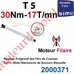 Moteur Simu Filaire Avec FdC à Réglage Progressif 30/17 T5