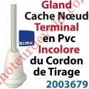 Cache Noeud du Cordon en Forme de Gland en Pvc Blanc