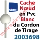 Cache Noeud du Cordon en Forme de Boule en Pvc Blanc