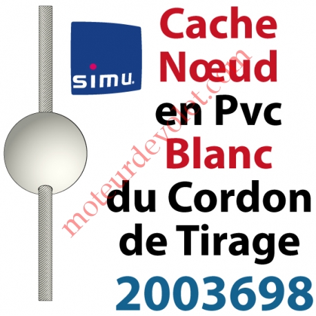 Cache Noeud du Cordon en Forme de Boule en Pvc Blanc