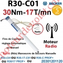 Moteur Radio R30-C01 ou R30-C PROF+ Avec FdC à Réglage Automatique ou Manuel 30/17 sans Mds