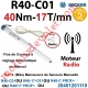 Moteur Radio R40-C01 ou R40-C PROF+ Avec FdC à Réglage Automatique ou Manuel 40/17 sans Mds