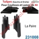 Tulipes Coloris Noir pour Coulisses et Lames de 40 Bubendorff (Paire)