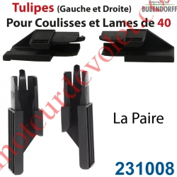 Tulipes Coloris Noir pour Coulisses et Lames de 40 Bubendorff (Paire)