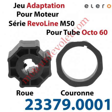 Jeu d'Adaptation pour Moteur Elero Série RevoLine M 50 au Tube Octo 60 en 6 à 10/10ème