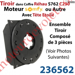 Tiroir pour Moteur Tubulaire Somfy pour Coffre Rehau S762 C230