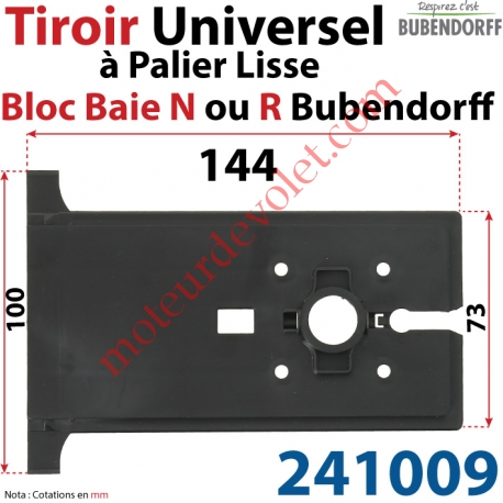 Tiroir Universel à Palier Lisse pour Bloc Baie N ou R Bubendorff