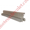 Attache LB Avec Long Crochet en Aluminium Anodisé Naturel Lg 146 mm