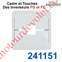 Cadre et Touches des Inverseurs Filaires Bubendorff Type FG et FC
