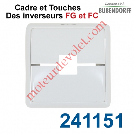 Cadre et Touches des Inverseurs Filaires Bubendorff Type FG et FC
