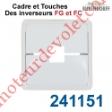 Cadre et Touches des Inverseurs Filaires Bubendorff Type FG et FC