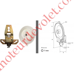 Treuil Couple Cônique n° 0 Avec 2 Oreilles Entrée Hexa 7 Femelle Sortie Crabot Zf Mâle Avec FdC