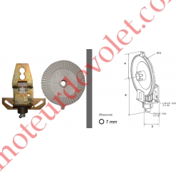 Treuil Couple Cônique n° 1 Avec 2 Oreilles Entrée Hexa 7 Femelle Sortie Crabot Zf Mâle Avec FdC