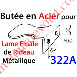 Butée de Lame Finale pour Rideau Métallique en Acier Galvanisé 40/10