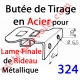 Butée de Lame Finale Avec Lacet de Tirage pour Rideau Métallique en Acier Zingué