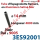 Tube d'Espagnolette ø 14mm Rainuré Longueur 4 800mm en Aluminium Laqué Noir Satiné ± Ral 9005