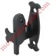 Support Poignée Alliance Avec Sécurité et Protection à Visser en Aluminium Laqué Noir ± Ral 9005 (Sans vis)