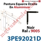 Penture Equerre Réglable 300x300mm Droite en Plat Aluminium de 35x4mm Percée de 4 Trous Diamètre 5mm Laqué Noir ± Ral 9005