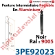 Penture Intermédiaire Réglable Longueur: 300mm en Plat Aluminium de 34x4mm Percée de 2 Trous Diamètre 5mm Laqué Noir ± Ral 9005