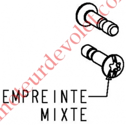 Vis Métaux Tête Spéciale pour Genouillère Zf 5 x 18 Avec Rondelle Nylon