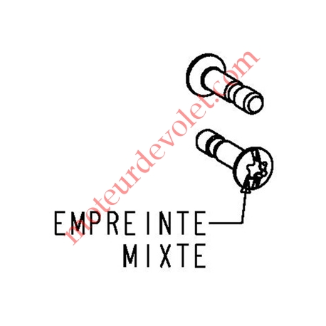 Vis Métaux Tête Spéciale pour Genouillère Zf 5 x 18 Avec Rondelle Nylon