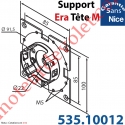 Support Nice Era Tête M Métallique sur plaque 100x100 4 Trous en Croix Fraisés diamètre 5,2 entr'axes 85 mm