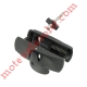 Arrêt à Paillette Automatique StopBox Inoxydable pour Volet d'Epaisseur 22 à 38mm Noir ± Ral 9005 Avec Gâche inox Lg 56mm
