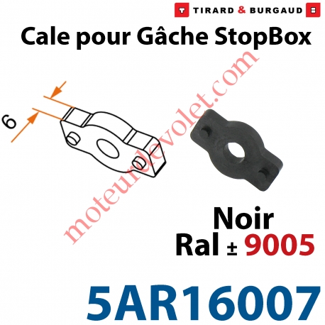 Cale en Matériau Composite épaisseur 6mm pour Gâche de l'Arrêt Automatique StopBox