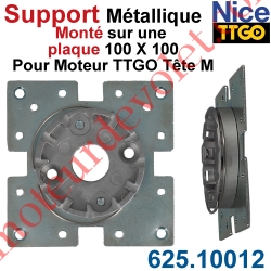Support Métallique TT Go Tête M 100x100 4 Trous Fraisés Diamètre 5,2 dans les 4 Angles entre-axes 85mm