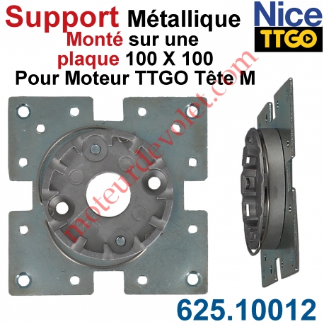 Support Métallique TT Go Tête M 100x100 4 Trous Fraisés Diamètre 5,2 dans les 4 Angles entre-axes 85mm