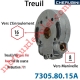 Treuil Vis Sans Fin Manoeuvre Carré 8 Sortie Hexa 16 Femelle Avec FdC Réduction 7/1