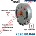 Treuil Vis Sans Fin Manoeuvre Carré 8 Sortie Carré 10 Femelle Avec FdC Réduction 5/1 Autre Réf 73208004A