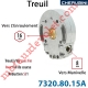 Treuil Vis Sans Fin Manoeuvre Carré 8 Sortie Hexa 16 Femelle Avec FdC Réduction 5/1