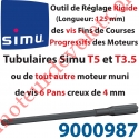 Outil de Réglage Rigide des Vis de Fins de Courses Progressifs Forme Hexagonale 4mm Longueur 125mm
